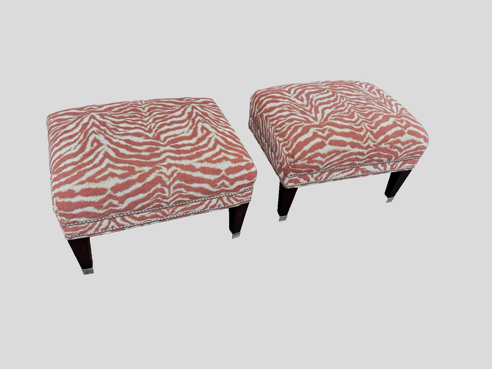 66787 Pair Modern Ottomans Bench Stool s
