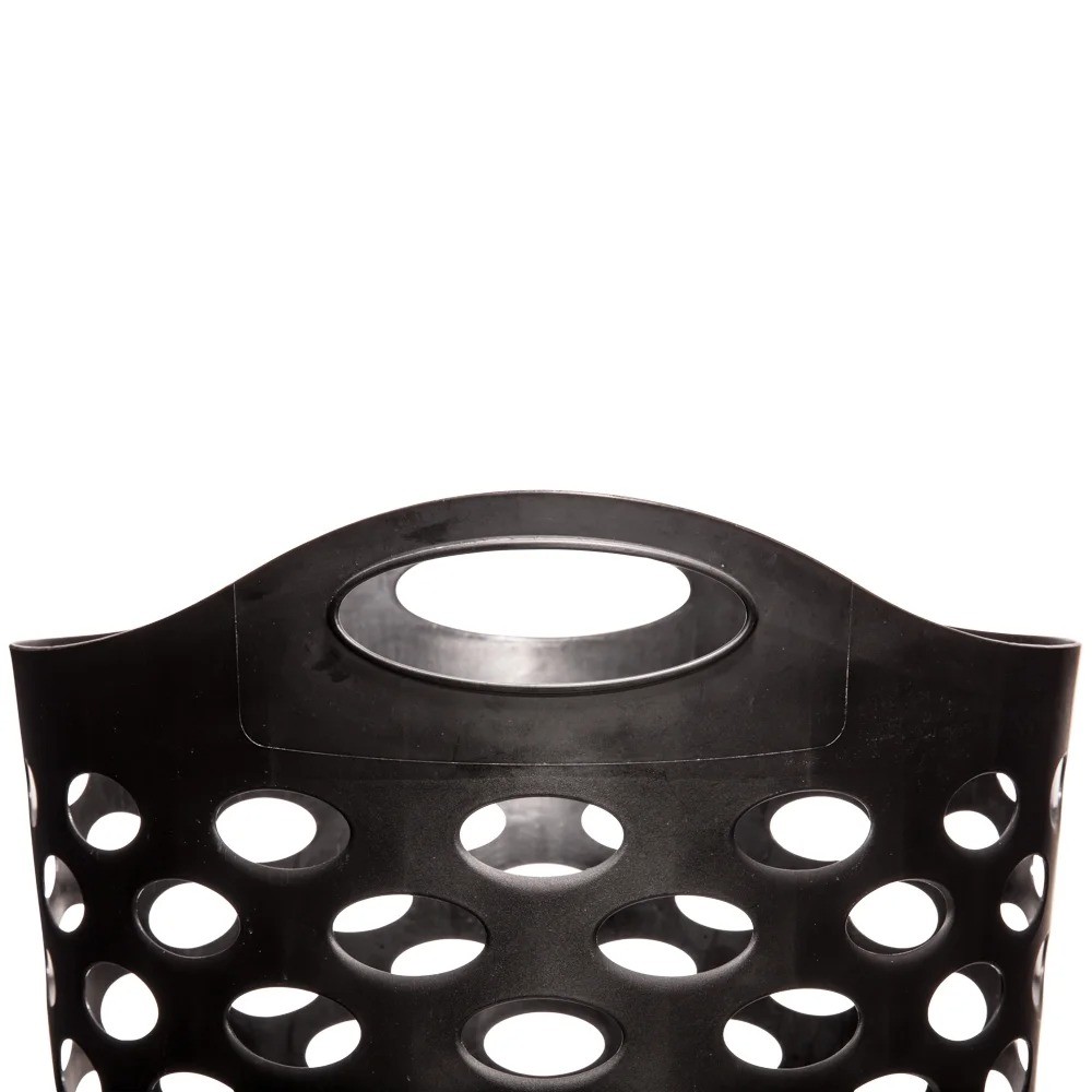 (2 pack) Flex Carrying Handles Laundry Hamper, Black, Adult