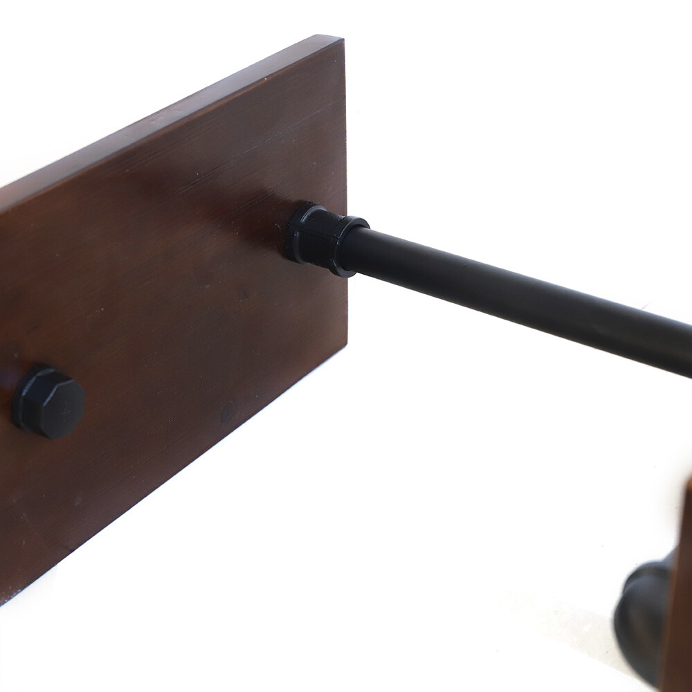 6-Tier Pipe Shelf Industrial Bracket Rustic Iron Pipe Wall-Mount Floating Rack