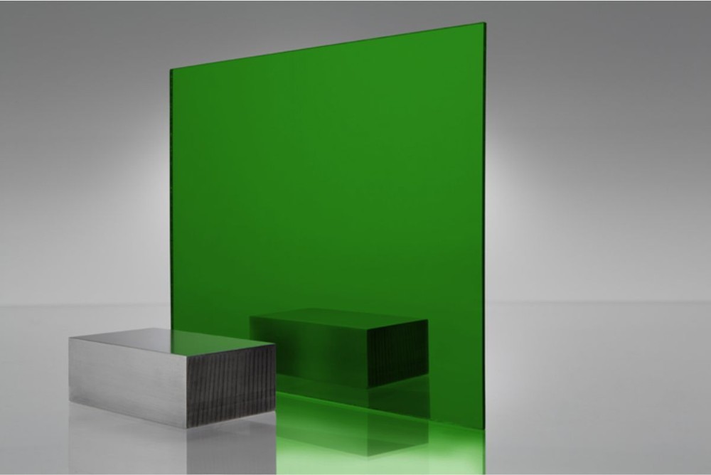 1 Sheets 1/8" GREEN  Mirror Acrylic Plexiglass 12" x  12"
