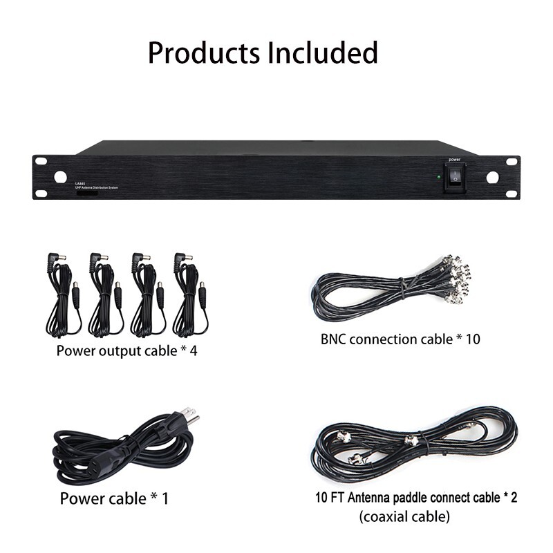 UHF Active Antenna Power Distribution System for Sennheiser Wireless Microphone