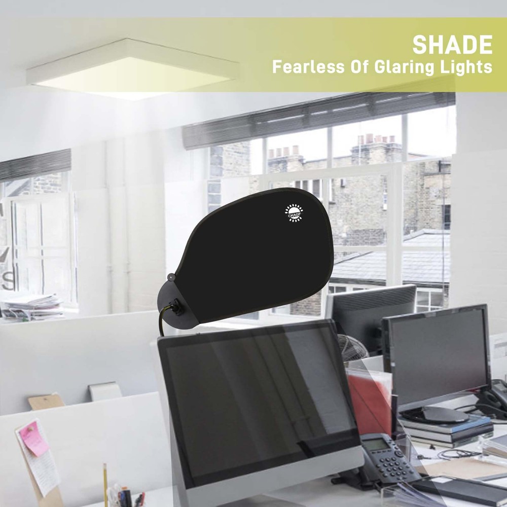 Office Desk Shade and Cubicle Shade Blocks Light Glare Adjustable Black