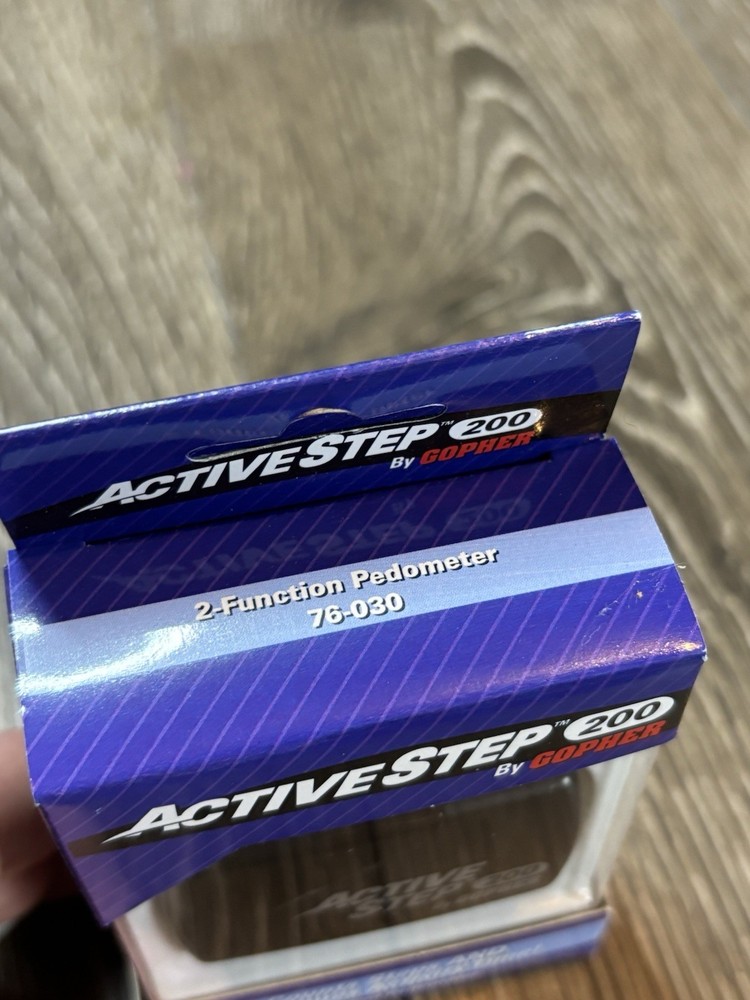 ACTIVE STEP 200 PEDOMETER BY GOPHER 2 FUNCTION STEPS AND TIME NEW IN BOX