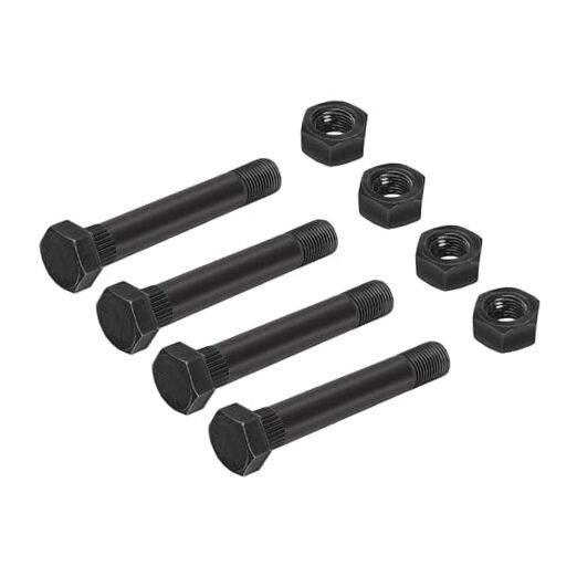 Trailer Leaf Spring Shackle 9/16" -18 x 3-1/2" Bolt & Lock Nut Set for 4 Pack
