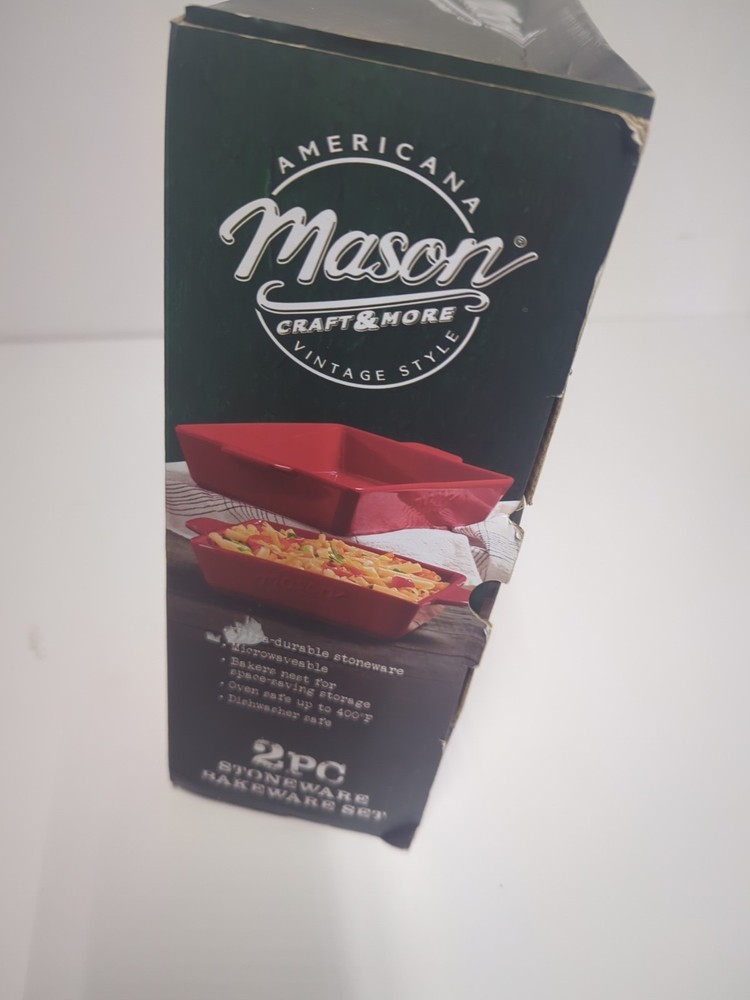 Mason Craft & More 2Pc Stoneware Bakeware Set