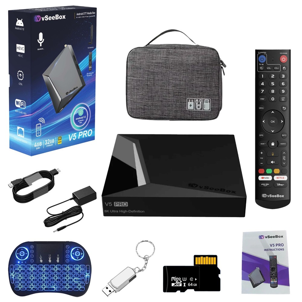 vSeeBox V5 PRO Android Streaming TV Box | Authorized Distributor | Same-Day Ship