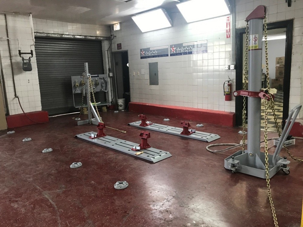 Auto Body Frame Machine Floor Rack System 10 TON Puller FREE JACK + 22 anch pots
