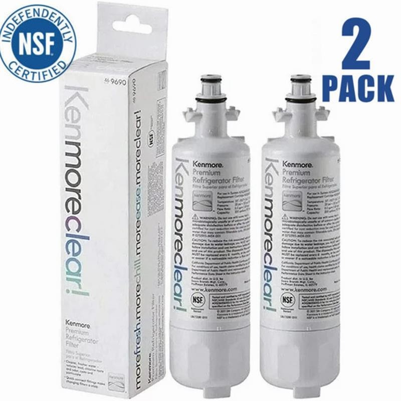 2 Pack Kenmore 9690 469690 Replacement Refrigerator Water Filter 46-9690