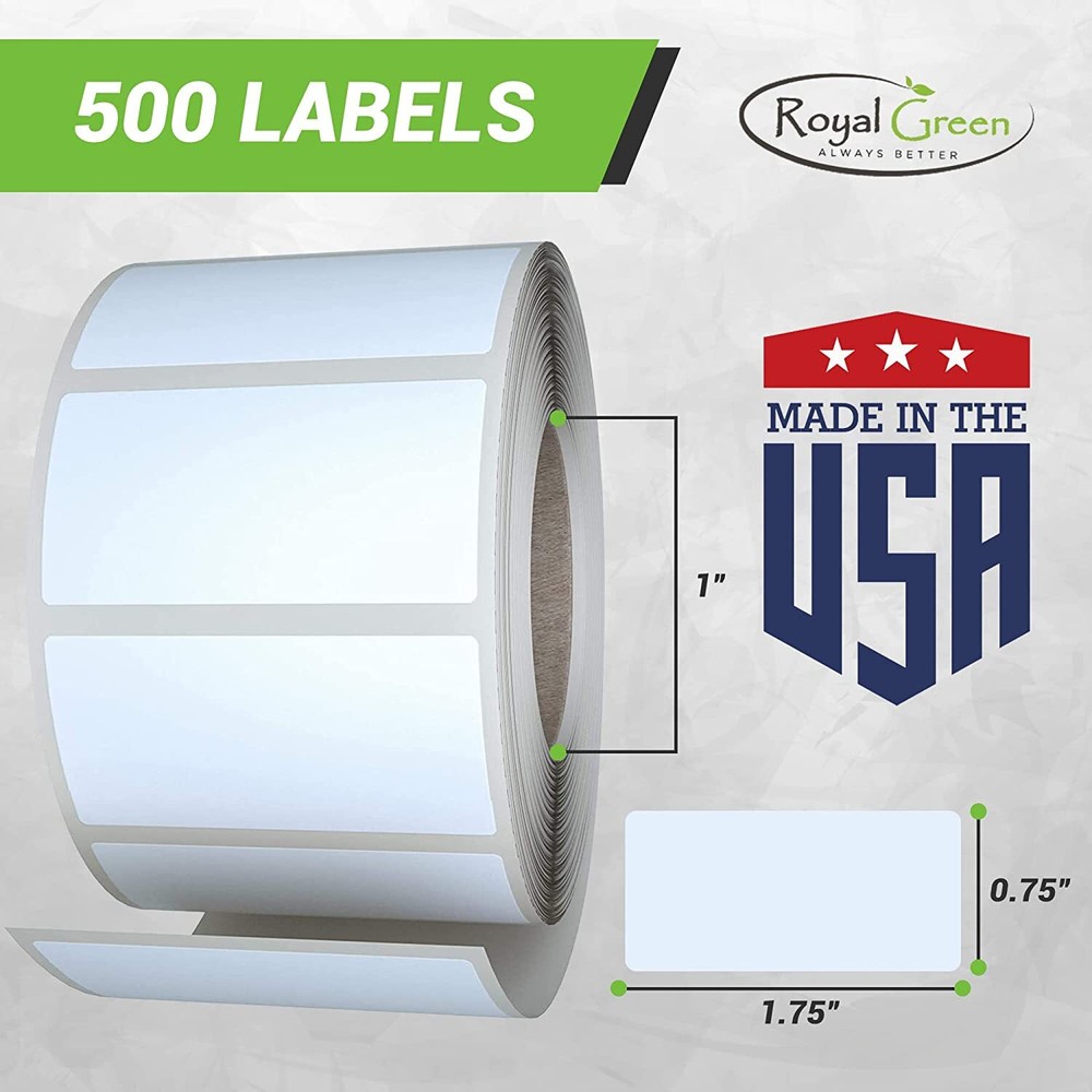 Colored Coding Stickers 1.57 x 0.75 Inch Rectangular Labels in Rolls 500 Pack