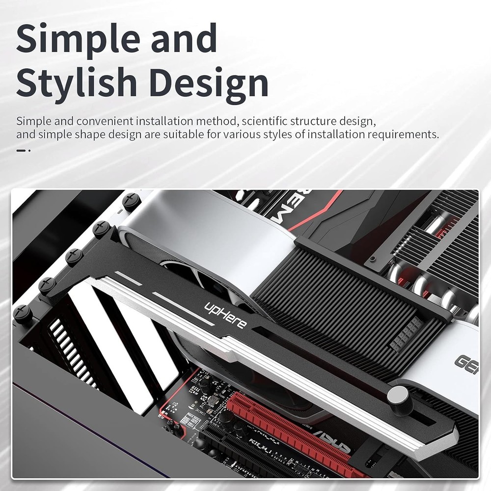Essential GPU Brace Support for Desktop - Black&White Adjustable Holder, G27654