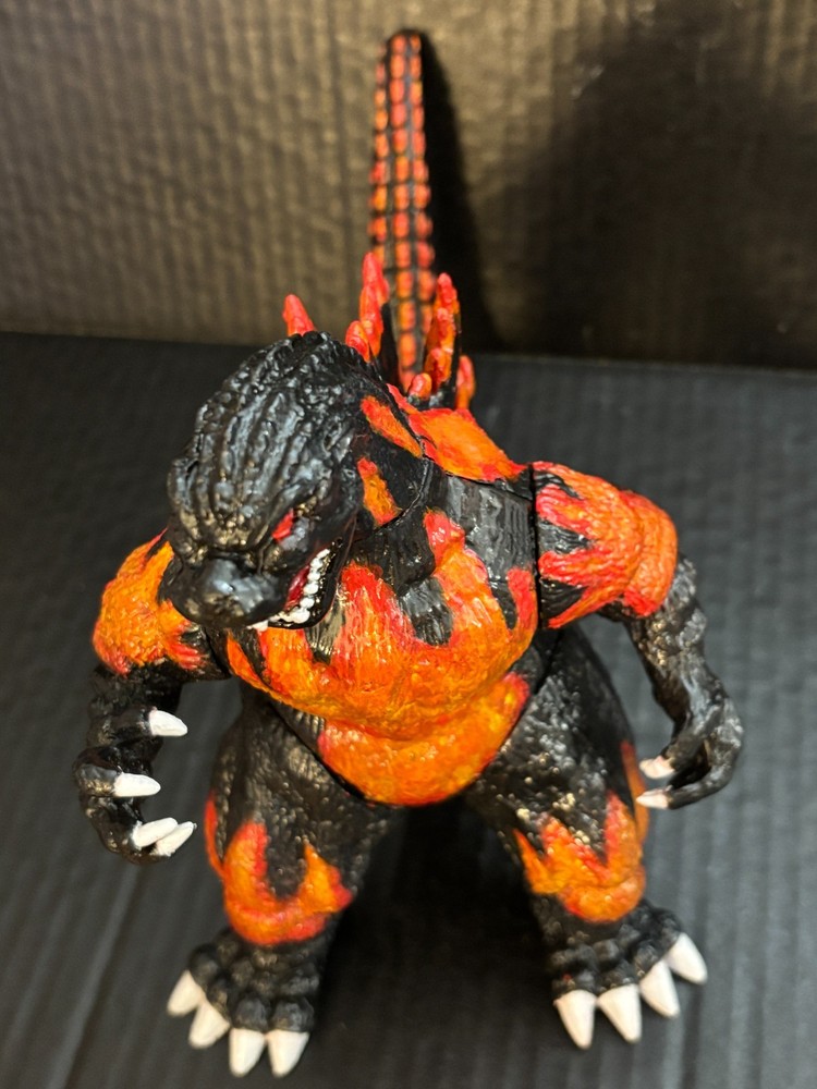 Trendmasters Godzilla 9"-10" 1994 Custom "BURNING GODZILLA" Figure (Restored).