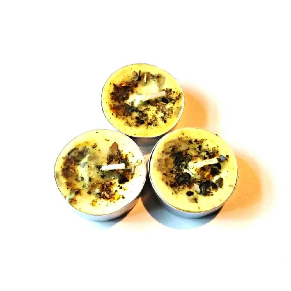 3 Handmade Dressed Call Money Tealight Candles
