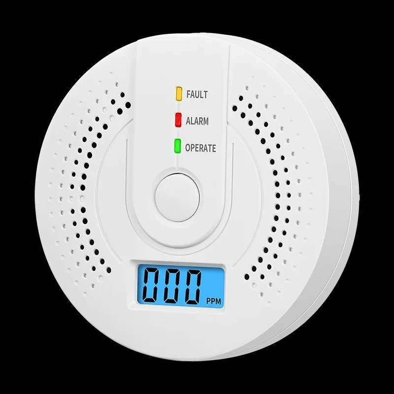 Carbon Monoxide Warning Alarm Sensor LED Digital Battery Powered