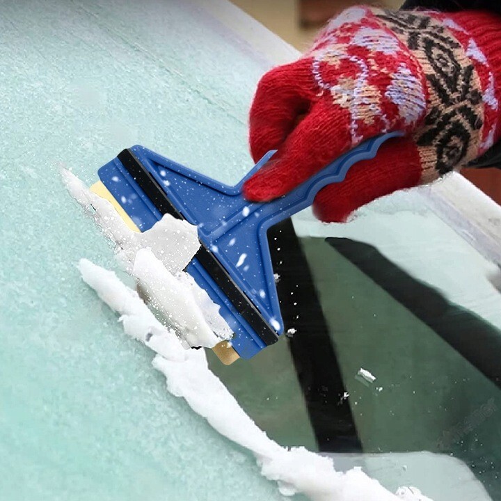 Car Windscreen BRASS Technology Rubber Ice Scraper Frost Windshield De-icer