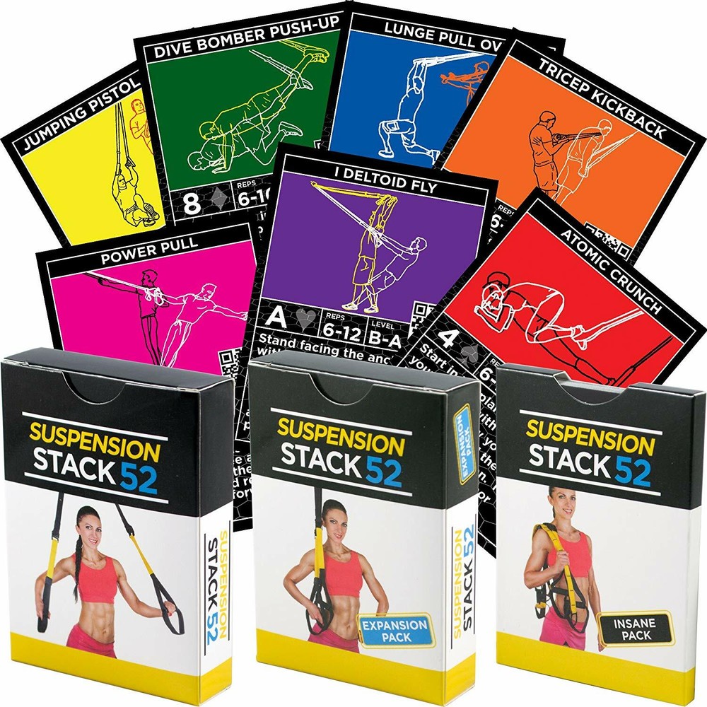 STACK 52 Suspension TRI Exercise Workout Card Game Home Fitness Training Program