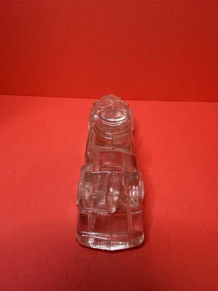 glass candy container fire engine Victory Glass co. 1940's era very sharp