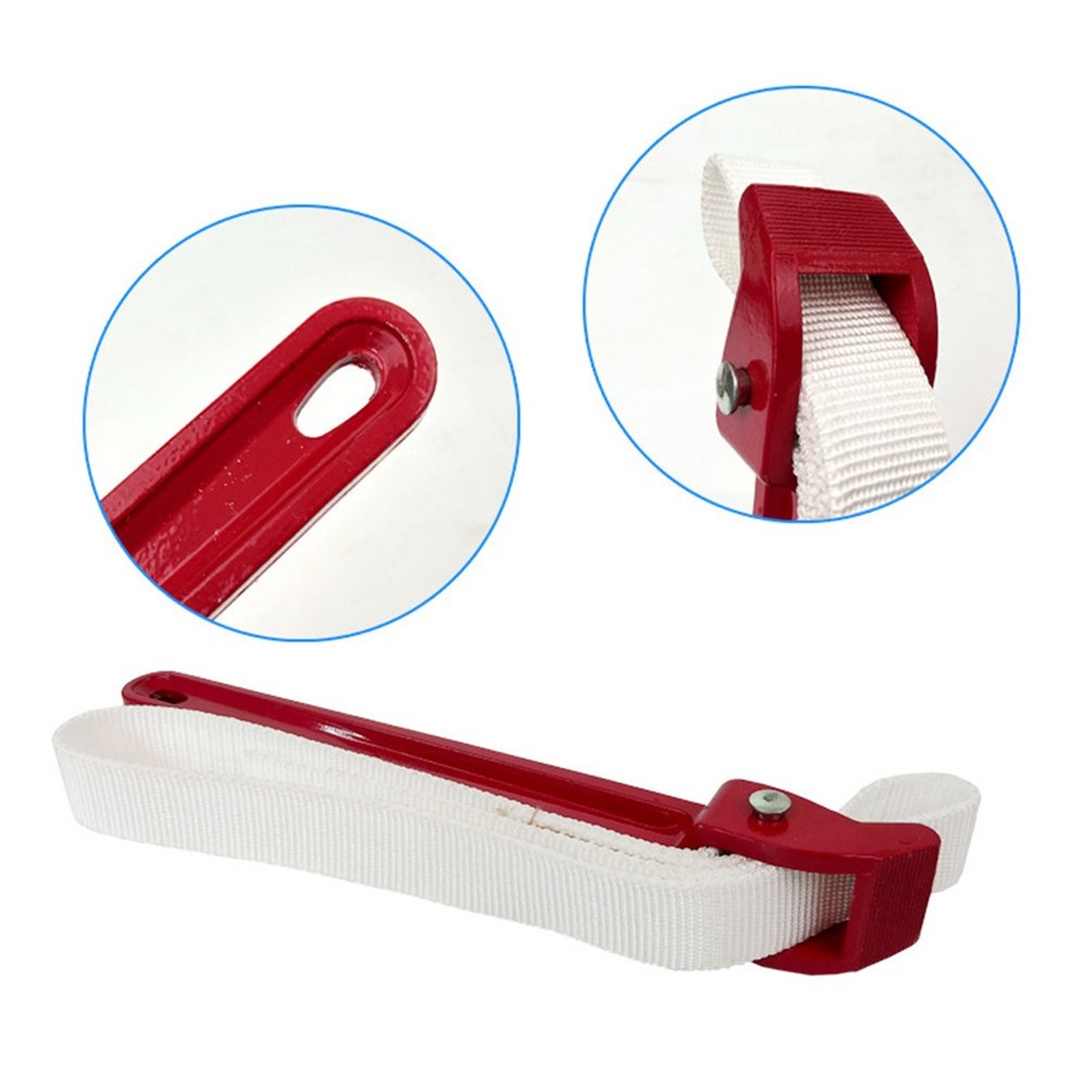 Convenient Oil Filter Removal Tool with Adjustable Belt for Use