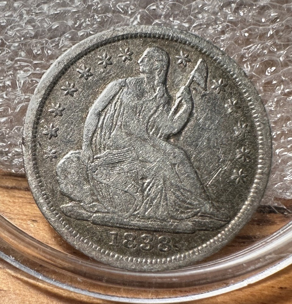 1838 Seated Half Dime VF Very Fine