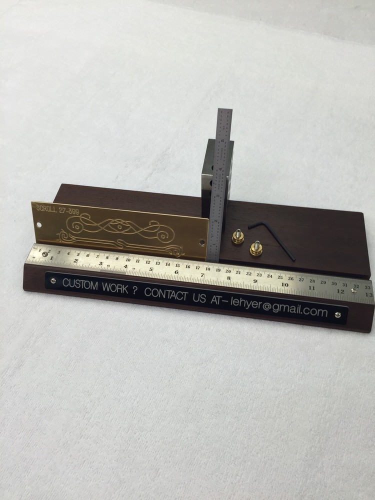 #27-399 MASTER SCROLL TEMPLATE FOR NEW HERMES ENGRAVER SOLID BRASS ENGRAVING
