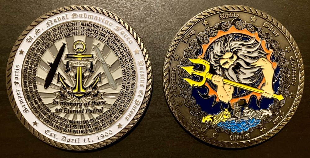 Eternal Patrol Submarine Challenge Coin