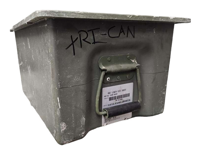 U.S. Armed Forces Half Length Plastic Insert Transport Case