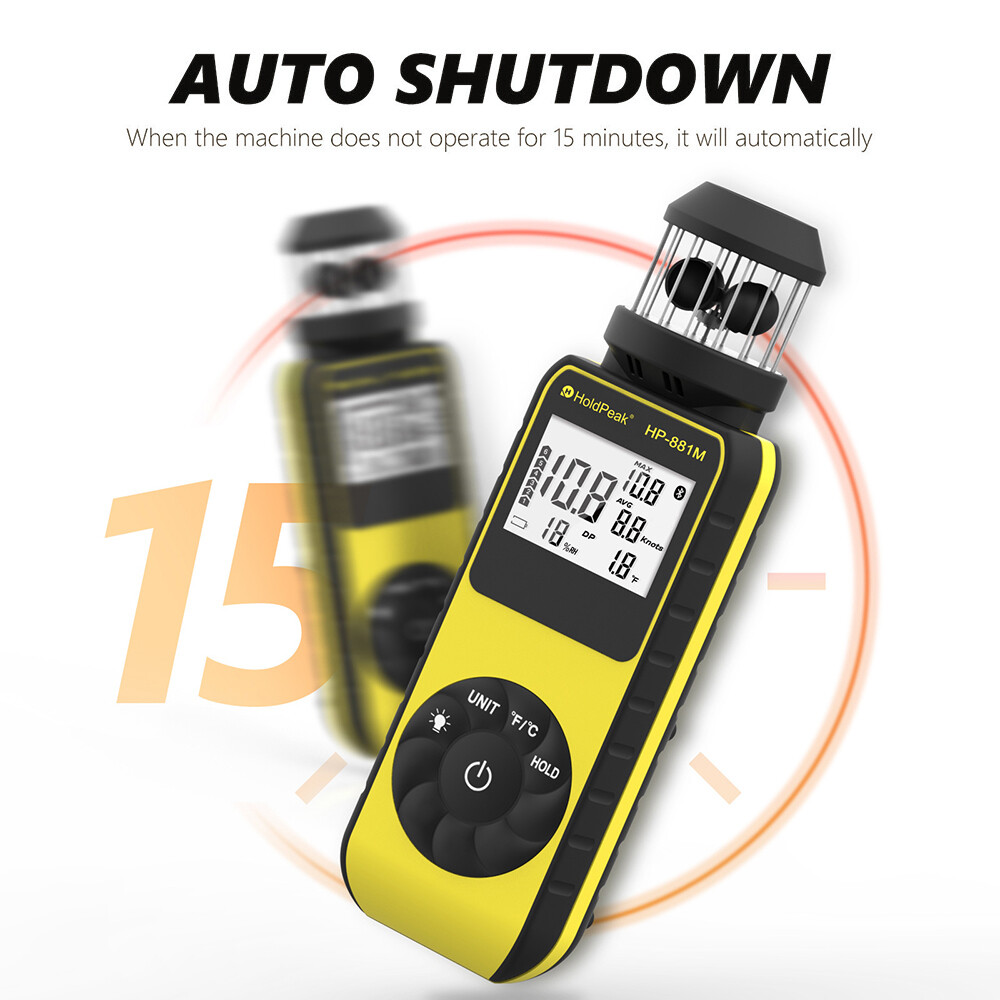 Digital Cup Anemometer Compass Measure Wind Temperature 360°Rotating + Backlight