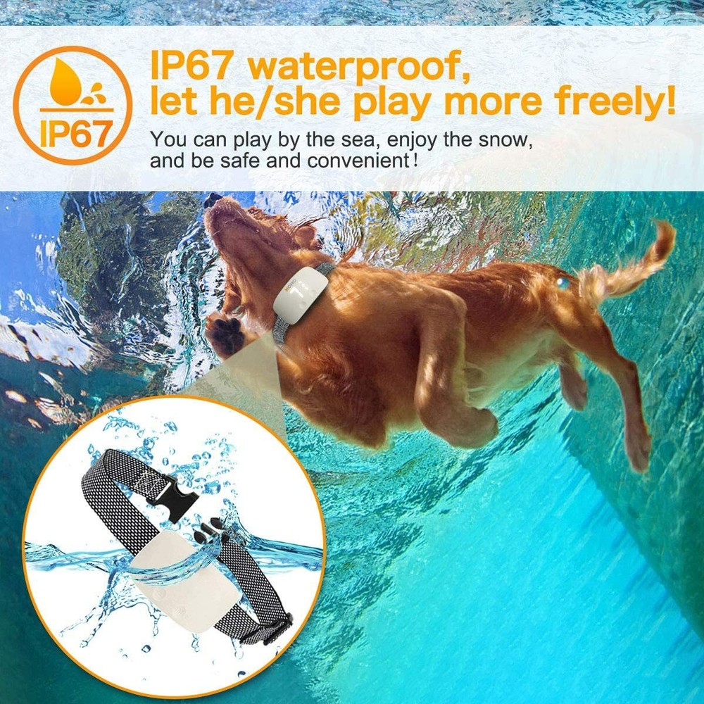 Bark Collar Dog Barking Control Training Collar No Bark Collar with 3 Training M