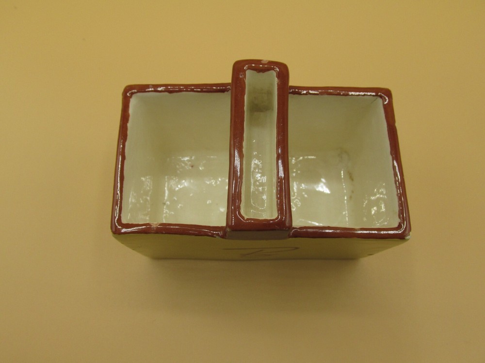 Vintage 1951 Initial "B" Pottery Match Holder Bacon's Restaurant