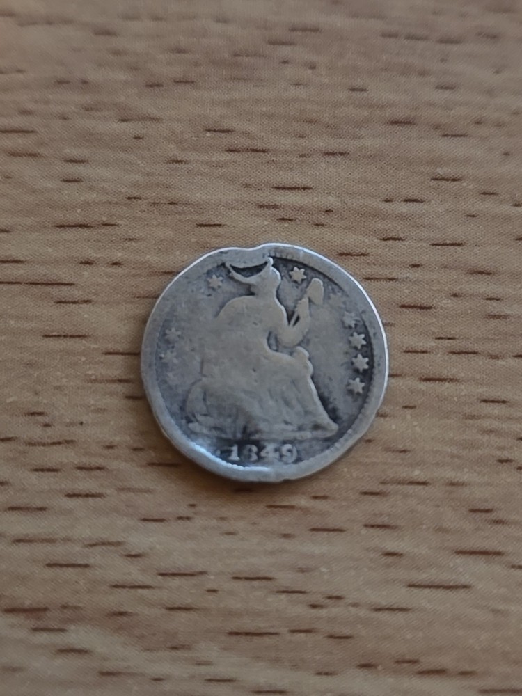 1849 Seated Liberty Half Dime