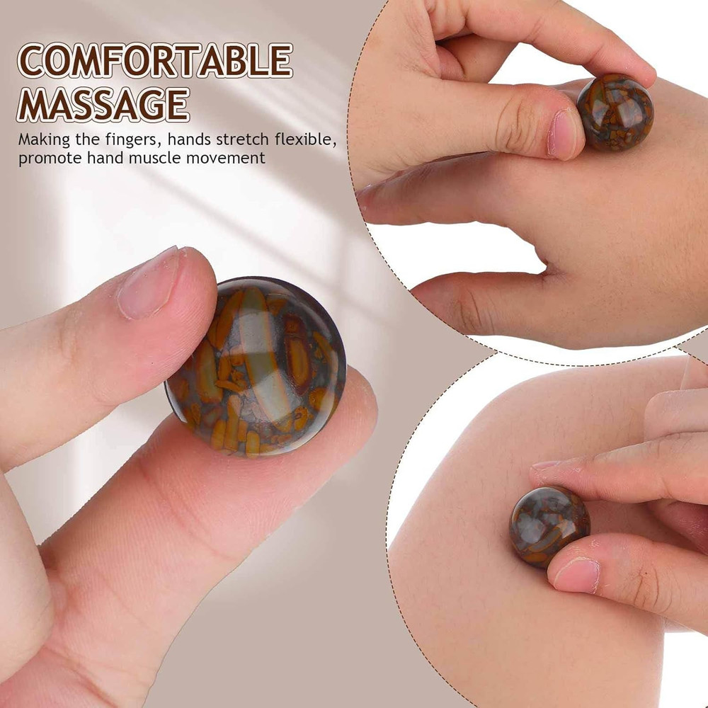 2Pcs Hand Rolling Balls Massage Handballs Training S Baoding Stress S Chinese S