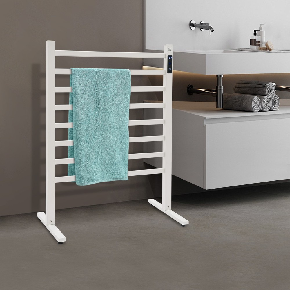 Electric Floor-Standing Towel Warmer Rack with Rapid Heating & Durable Design