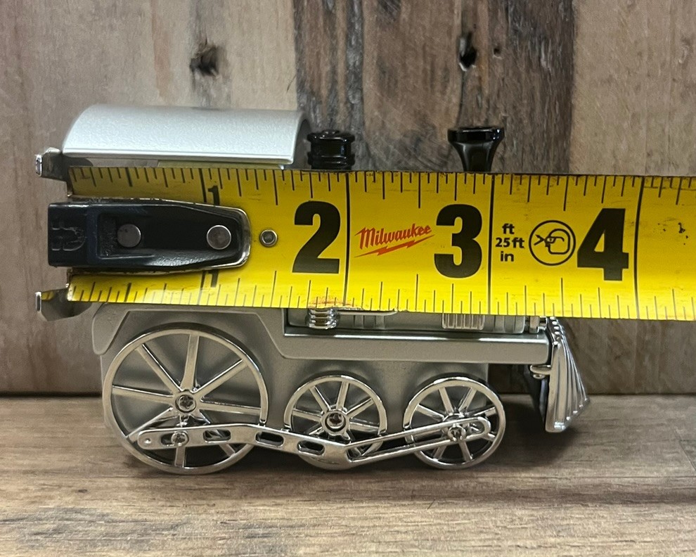 Train Desk Clock Alloy 3" x 2.5"