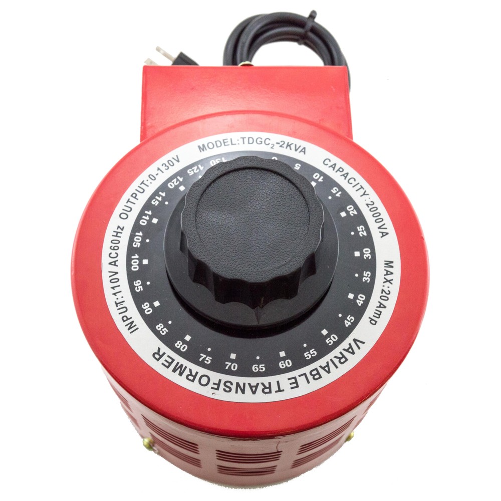 20 Amp Variable Transformer, 2000va Max, 0~130 Volt Output
