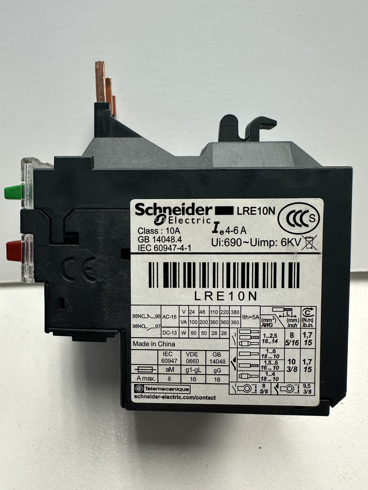 Schneider LRE10N Overload Relay