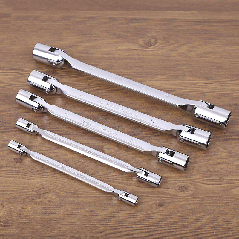 Flexible Head Double Flex Box End Socket Wrench Metric Spanner Hand Repair Tool