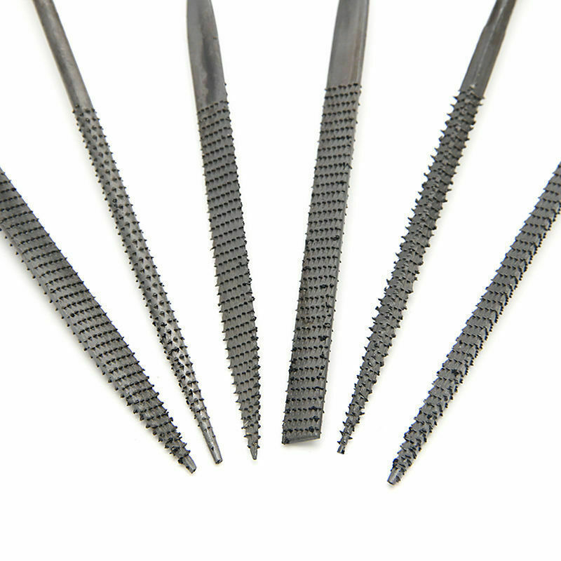 Useful Small Wood Rasp Set 6 pcs Rasp Round Flat Half-Round Triangular Square