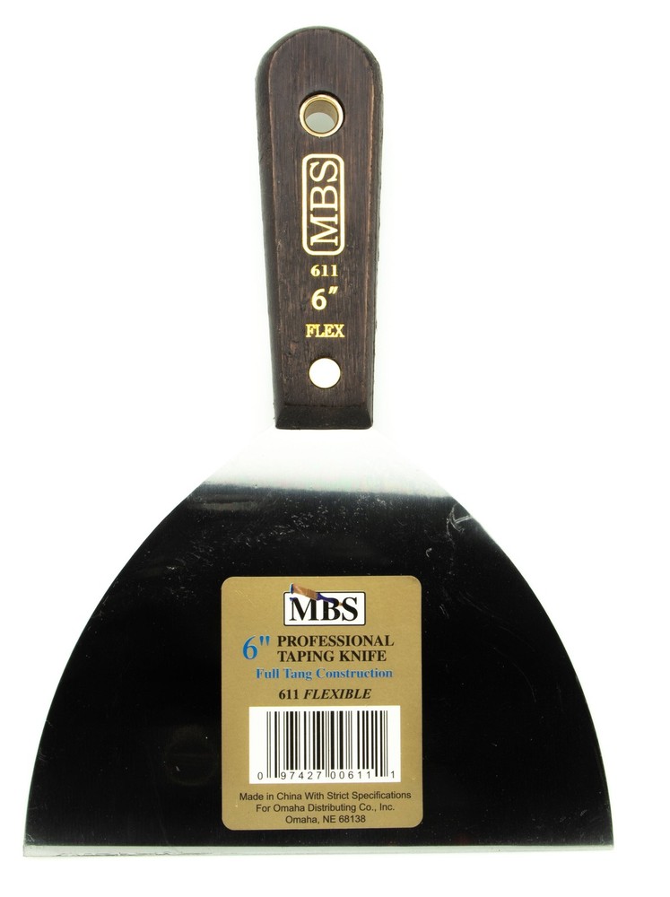 MBS 6" Professional Quality Flexible Putty Knife