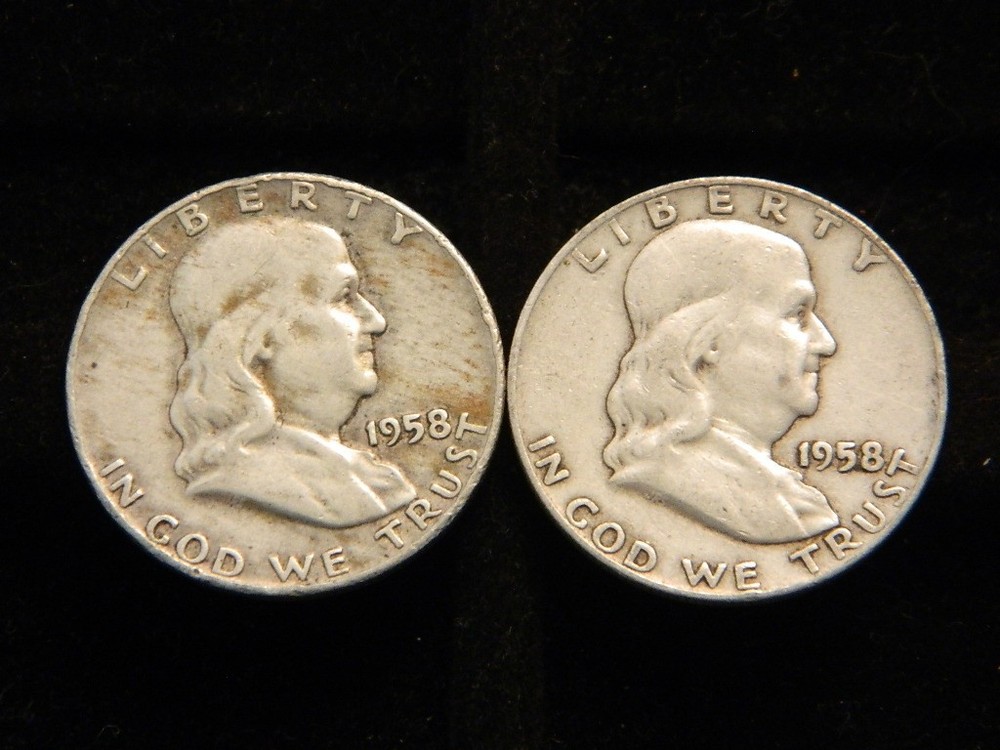 20 - 1950's Mixed Dates 90% Silver Franklin Half Dollar