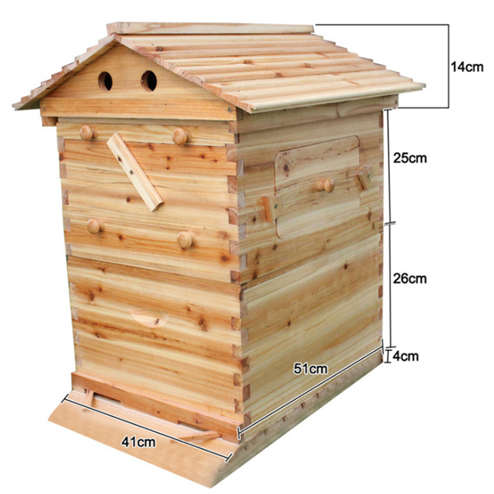 7 Auto Reap Bee Hive Beehive Starter Kit Beekeeping Frames Wooden Bee Boxes