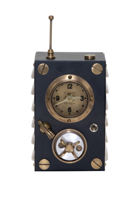 TRANSMITTER TABLE CLOCK Vintage Inspired INDUSTRIAL Pendulux SITCTRBK NEW