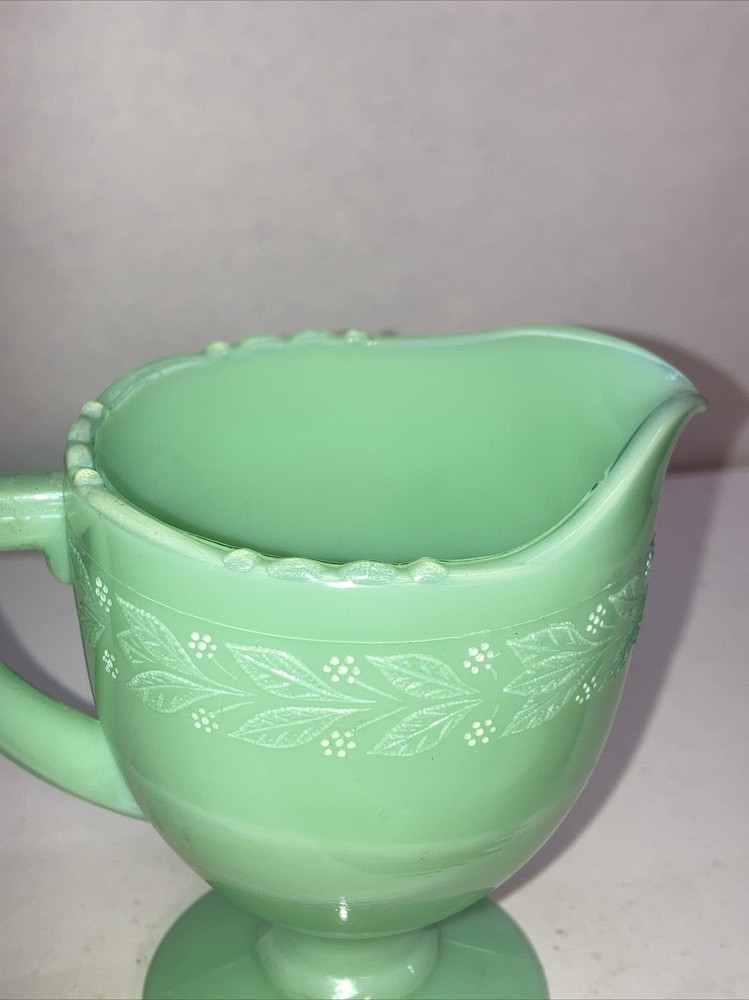 McKee 4 inch green creamer