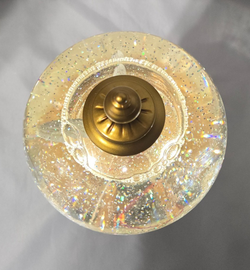 Cracker Barrel Angel Glitter Globe Illuminated w/ Continual Glitter Motion