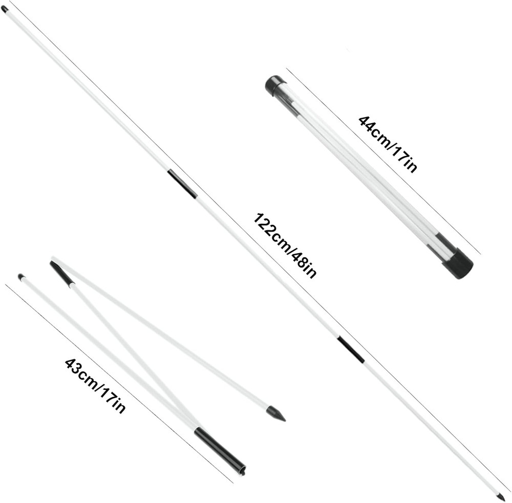 2 Pack 48 Inch Golf Alignment Sticks Swing Training Aid Equipment Practice Rods