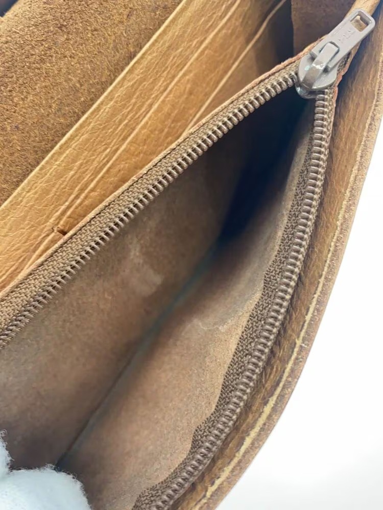 PORTER Long Wallet Leather BRW Plain Men's