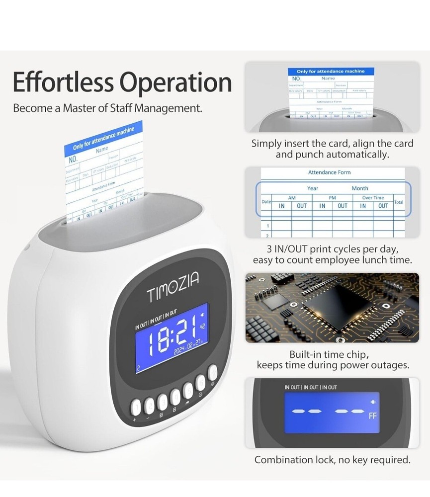 Time Clock and Accessories Bundle