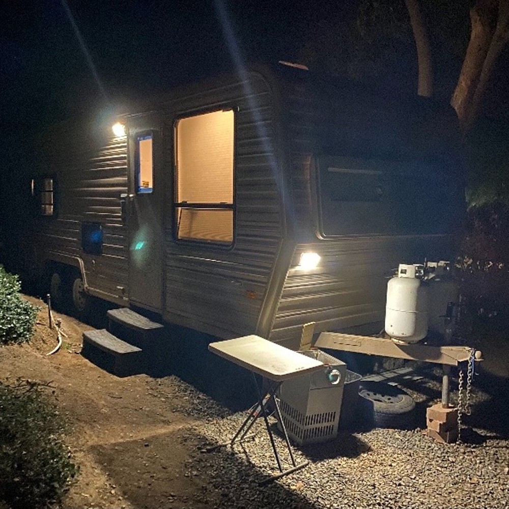 12V RV Porch Utility Light with On/Off Switch 2 Lens Outdoor Motorhome Camper