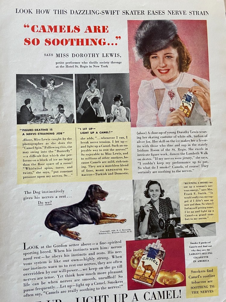 Camel Cigarettes, Full Page Vintage Print Ad