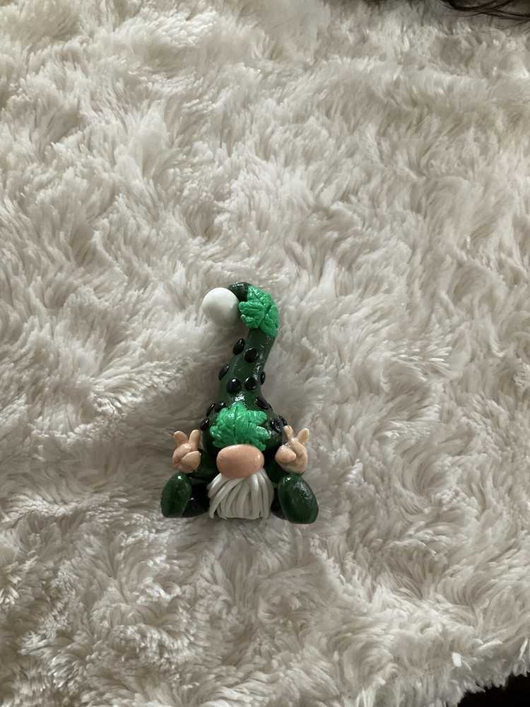 Marijuana-Weed Gnome- Polymer Clay-Handmade Ornament