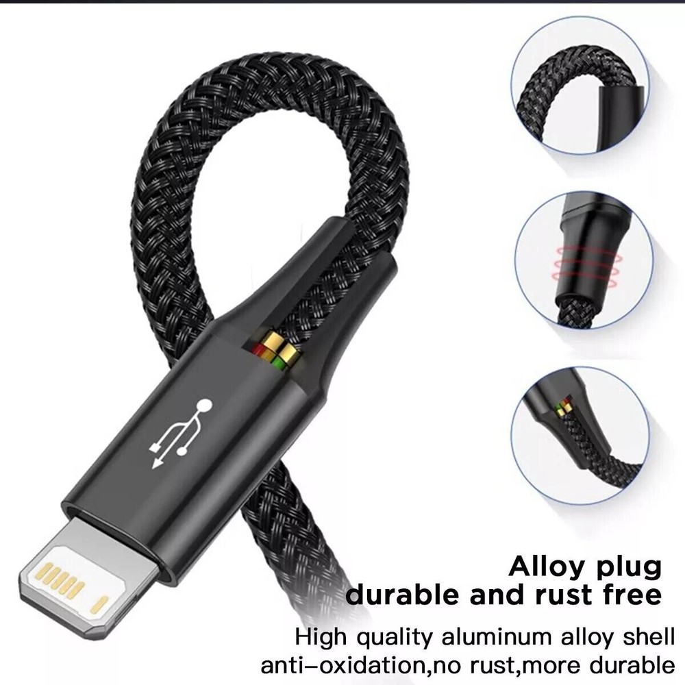 4 in 1 Multi USB Charging Cable Fast Charger Cord For iPhone/Type C/Micro USB