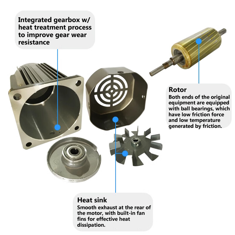 AC Motor Optical Axis 25W Deceleration Geared 110V 220V With Speed Controller
